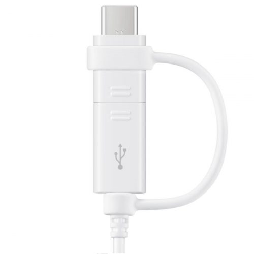 Cablu de date si incarcare Samsung Combo - Micro USB si Type-C, EP-DG930DW White - imagine 3