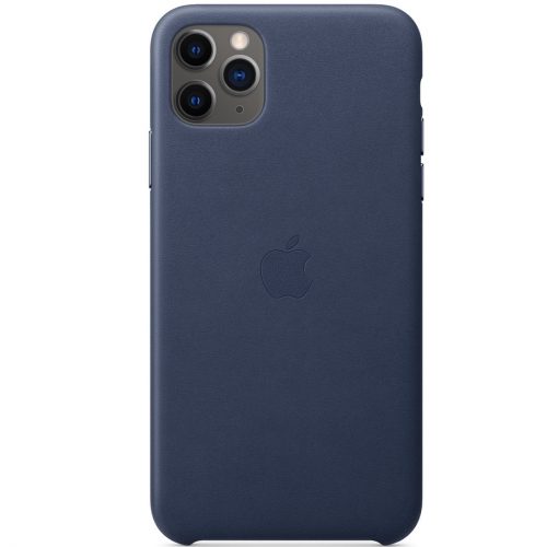 Capac protectie spate Apple Leather Case Midnight Blue pentru iPhone 11 Pro Max, MX0G2ZM/A - imagine 6