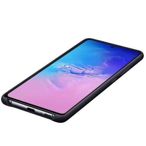 Capac protectie spate Samsung Silicone Cover pentru Galaxy S10 Lite (G770F), EF-PG770T Black - imagine 5