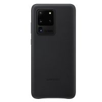 Capac protectie spate Samsung Leather Cover pentru Galaxy S20 Ultra (G988), EF-VG988L Black