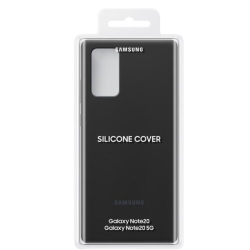 Capac protectie spate Samsung Silicone Cover pentru Galaxy Note 20 (N980), EF-PN980T Black - imagine 4