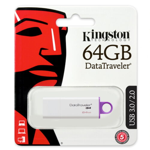 Memorie Flash Drive Kingston DataTraveler DTIG4, 64GB, USB 3.0, Alb Violet - imagine 3