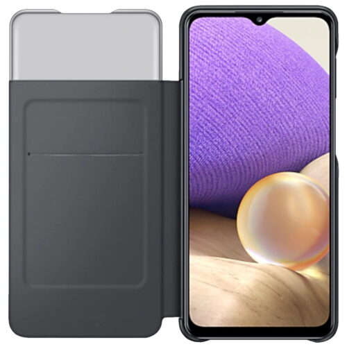 Husa Samsung Flip S-View Wallet Cover pentru Galaxy A32 5G, EF-EA326P Black - imagine 4