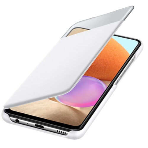 Husa Samsung Flip S-View Wallet Cover pentru Galaxy A32 LTE, EF-EA325P White - imagine 3