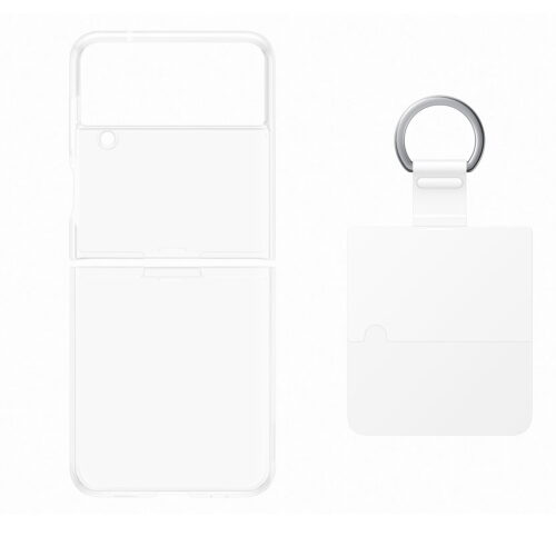 Capac protectie spate Samsung Clear Cover with Ring pentru Galaxy Z Flip 4 (F721), Transparent - imagine 5