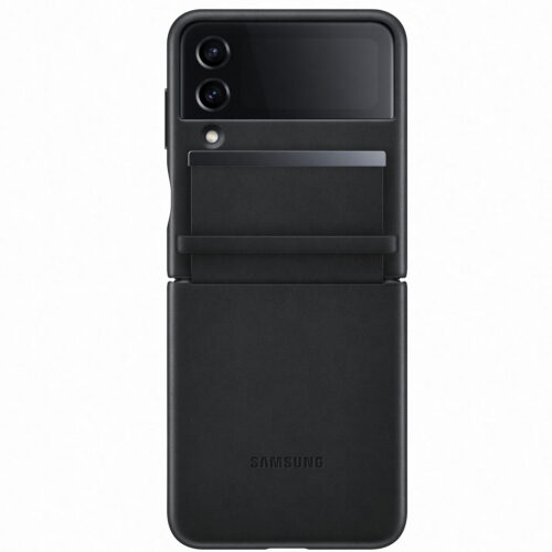 Husa protectie cu clapa Samsung Flap Leather Cover pentru Galaxy Z Flip 4 (F721), Black - imagine 7