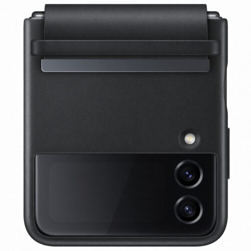 Husa protectie cu clapa Samsung Flap Leather Cover pentru Galaxy Z Flip 4 (F721), Black - imagine 3