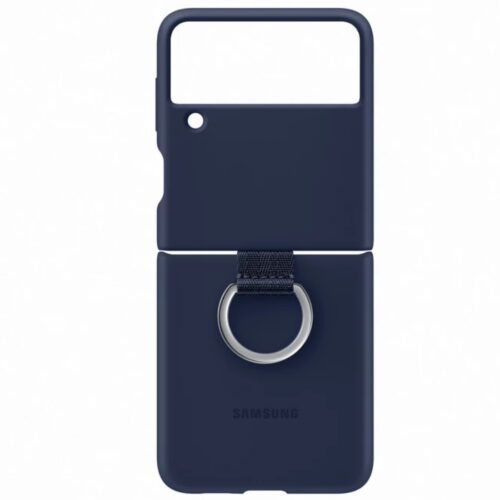 Capac protectie spate Samsung Silicone Cover with Ring pentru Galaxy Z Flip 3 (F711), Black - imagine 4