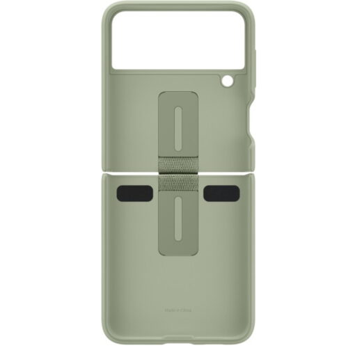 Capac protectie spate Samsung Silicone Cover with Ring pentru Galaxy Z Flip 3 (F711), Olive Green - imagine 3