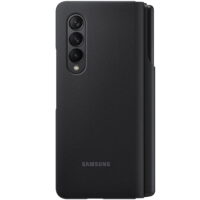 Husa Samsung Leather Flip cu S Pen Fold Edition pentru Galaxy Z Fold 3 (F926), Black - imagine 2