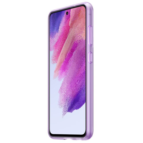 Capac protectie spate Samsung Slim Strap Cover pentru Galaxy S21 FE (G990), Transparent Lavender - imagine 7