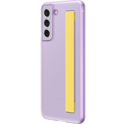 Capac protectie spate Samsung Slim Strap Cover pentru Galaxy S21 FE (G990), Transparent Lavender - imagine 6