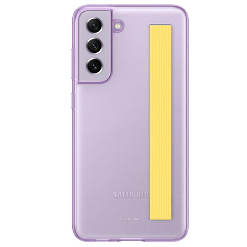 Capac protectie spate Samsung Slim Strap Cover pentru Galaxy S21 FE (G990), Transparent Lavender - imagine 8