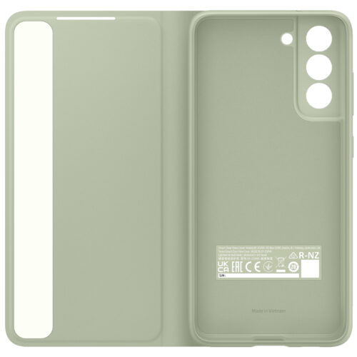 Husa de protectie Samsung Smart Clear View Cover pentru Galaxy S21 FE (G990), EF-ZG990C Olive Green - imagine 4