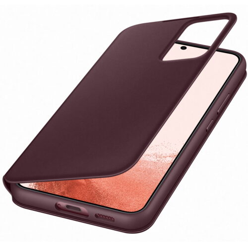 Husa Samsung Smart Clear View Cover pentru Galaxy S22 Plus (S906), EF-ZS906C Burgandy - imagine 5