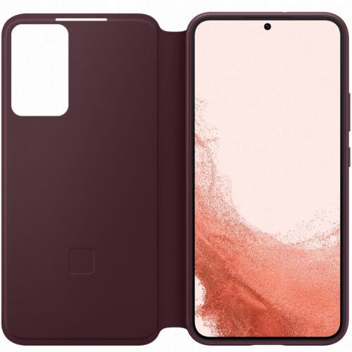 Husa Samsung Smart Clear View Cover pentru Galaxy S22 Plus (S906), EF-ZS906C Burgandy - imagine 4