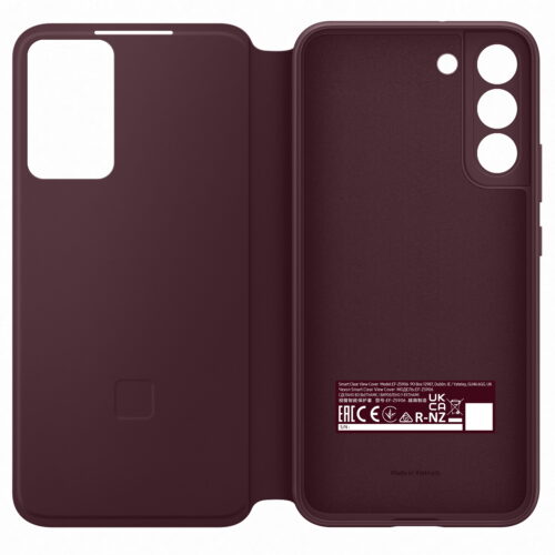 Husa Samsung Smart Clear View Cover pentru Galaxy S22 Plus (S906), EF-ZS906C Burgandy - imagine 3