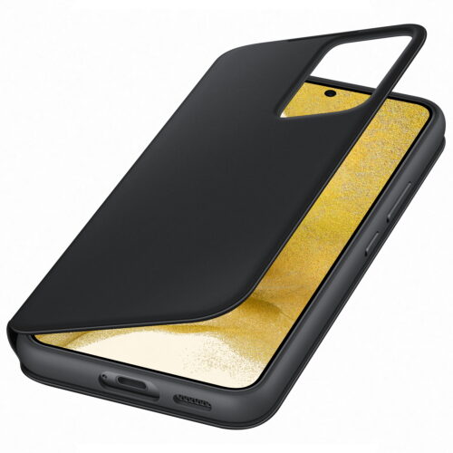 Husa Samsung Smart Clear View Cover pentru Galaxy S22 (S901), EF-ZS901C Black - imagine 5