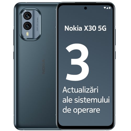 Telefon mobil Dual SIM Nokia X30 5G, 128 GB + 6 GB RAM, Cloudy Blue - imagine 7