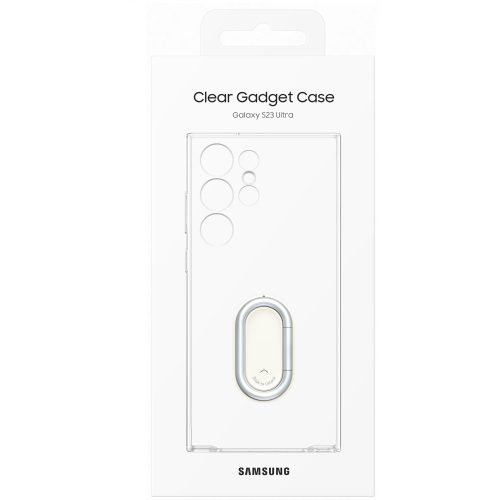 Capac protectie spate Samsung Clear Gadget Case pentru Galaxy S23 Ultra (S918), Transparent - imagine 5