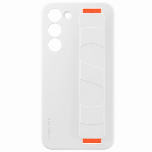 Capac protectie spate Samsung Silicone Grip Case pentru Galaxy S23 Plus (S916), White - imagine 3