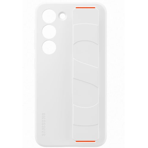 Capac protectie spate Samsung Silicone Grip Case pentru Galaxy S23 (S911), White - imagine 5
