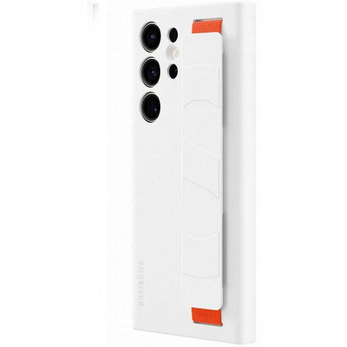 Capac protectie spate Samsung Silicone Grip Case pentru Galaxy S23 Ultra (S918), White - imagine 5