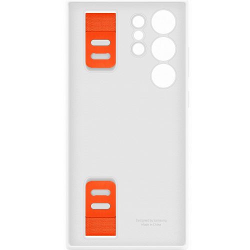 Capac protectie spate Samsung Silicone Grip Case pentru Galaxy S23 Ultra (S918), White - imagine 3