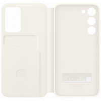 Husa Samsung Flip S-View Wallet Cover pentru Galaxy S23 Plus (S916), EF-ZS916C Cream - imagine 4