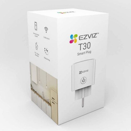 Stecher priza inteligenta EZVIZ Smart Plug Wifi, T30-10A Alb - imagine 4