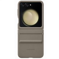 Capac protectie spate Samsung Flap Eco-Leather Case pentru Galaxy Z Flip 5, Etoupe