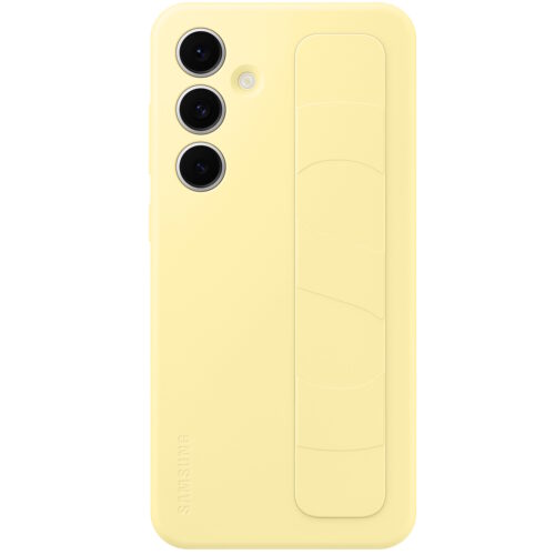 Capac protectie spate Samsung Standing Grip Case pentru Galaxy S24 FE (S721), EF-GS721C Yellow - imagine 3