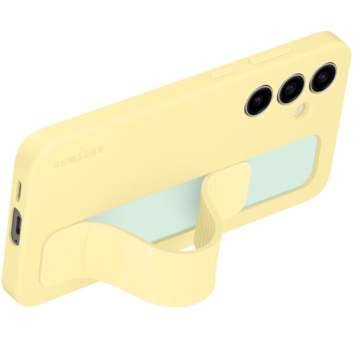 Capac protectie spate Samsung Standing Grip Case pentru Galaxy S24 FE (S721), EF-GS721C Yellow - imagine 4