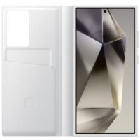 Husa Samsung Flip S-View Wallet Case pentru Galaxy S24 Ultra (S928), White - imagine 4