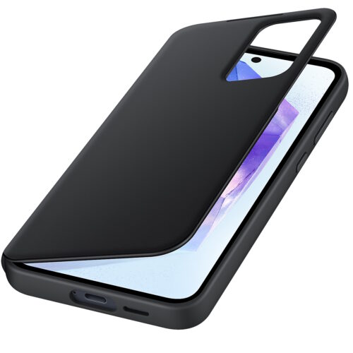 Husa Samsung Flip S-View Wallet Case pentru Galaxy A55 5G, Black - imagine 3