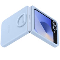 Capac protectie spate Samsung Galaxy Z Flip 6 Silicone Case, Blue - imagine 4
