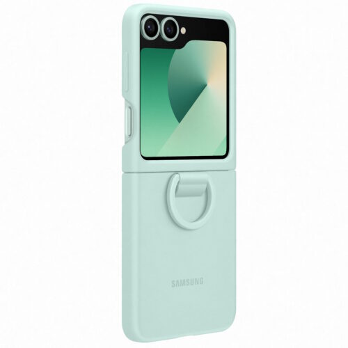 Capac protectie spate Samsung Galaxy Z Flip 6 Silicone Case, Mint - imagine 5