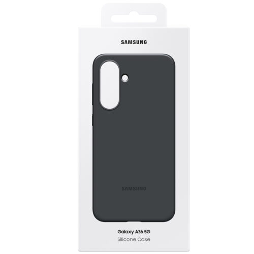 Capac protectie spate Samsung Silicone Case pentru Galaxy A36 5G (A366), Black - imagine 6
