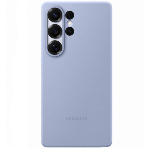 Capac protectie spate Samsung Silicone Case pentru Galaxy S25 Ultra (S938), Light Blue - imagine 4