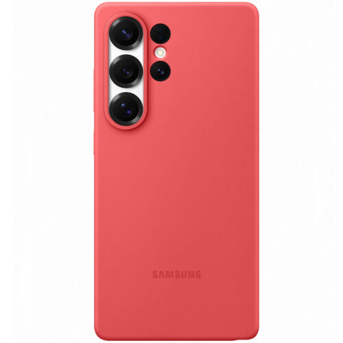 Capac protectie spate Samsung Silicone Case pentru Galaxy S25 Ultra (S938), Red - imagine 5