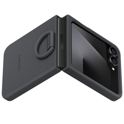Capac protectie spate Samsung Galaxy Z Flip7 FE Silicone Case, Black - imagine 6