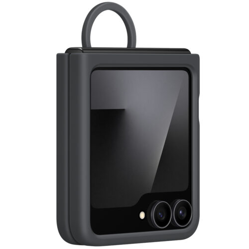 Capac protectie spate Samsung Galaxy Z Flip7 FE Silicone Case, Black - imagine 5