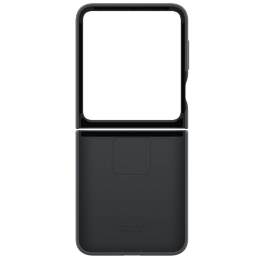 Capac protectie spate Samsung Galaxy Z Flip7 FE Silicone Case, Black - imagine 4