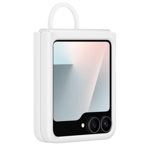 Capac protectie spate Samsung Galaxy Z Flip7 FE Silicone Case, White - imagine 6