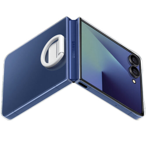 Capac protectie spate Samsung Galaxy Z Flip7 Ring Case (Clear), Transparent - imagine 6
