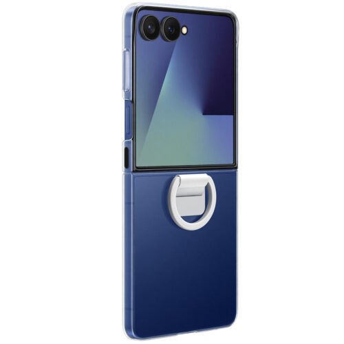 Capac protectie spate Samsung Galaxy Z Flip7 Ring Case (Clear), Transparent - imagine 5
