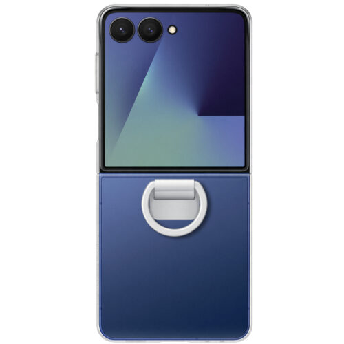 Capac protectie spate Samsung Galaxy Z Flip7 Ring Case (Clear), Transparent - imagine 3