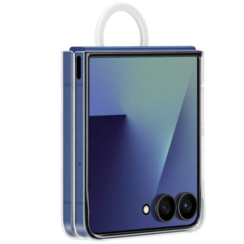 Capac protectie spate Samsung Galaxy Z Flip7 Ring Case (Clear), Transparent - imagine 4