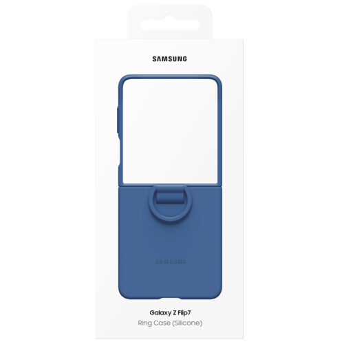 Capac protectie spate Samsung Galaxy Z Flip7 Ring Case (Silicone), Blue - imagine 7