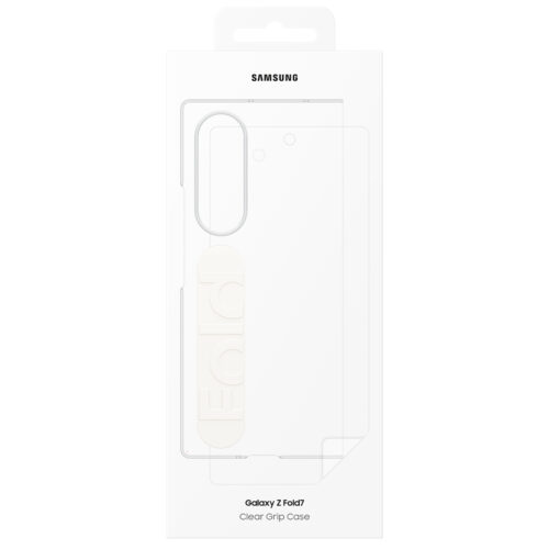 Capac protectie spate Samsung Galaxy Z Fold7 Clear Grip Case, Transparent - imagine 7